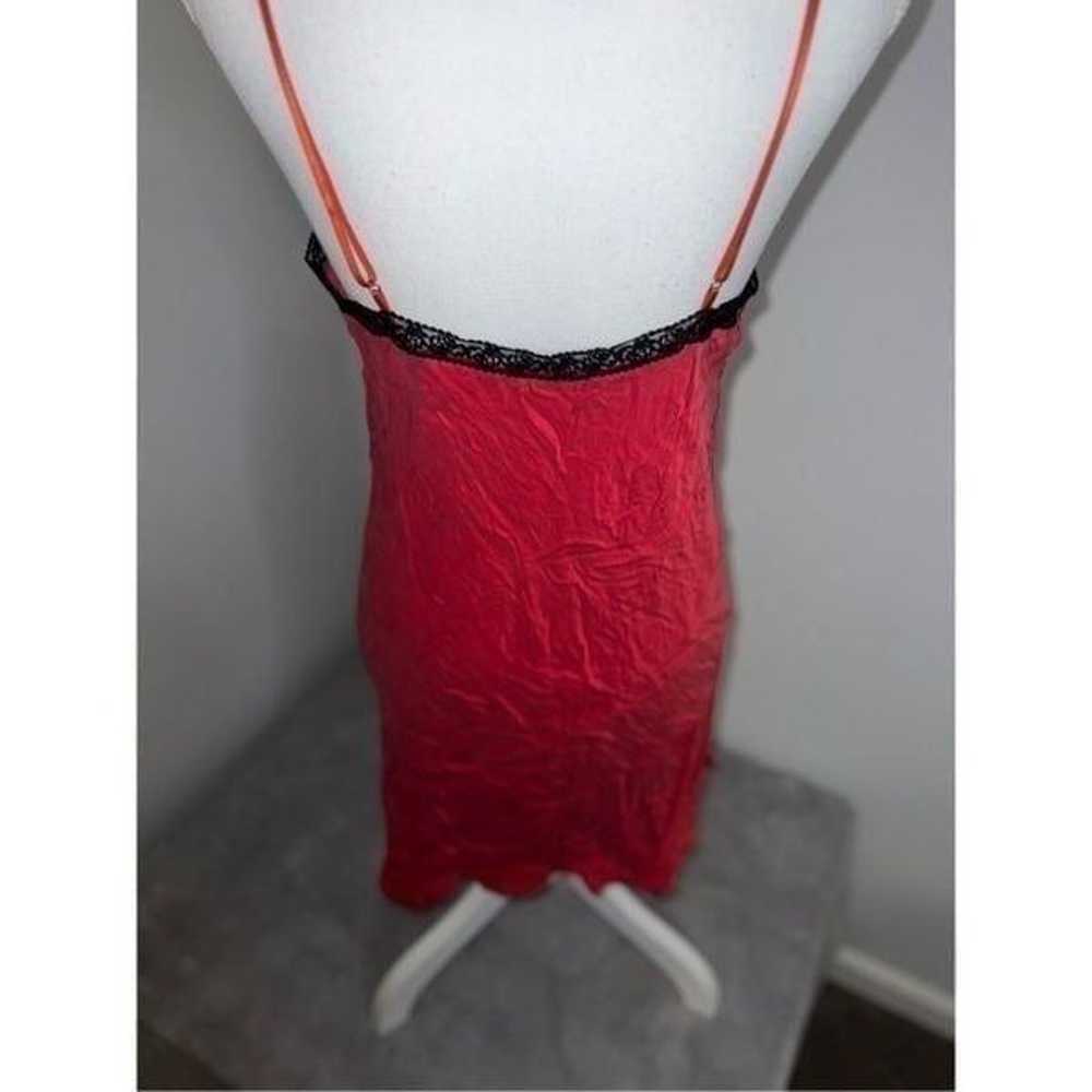 100% Silk Red Lace Chemise Slip Dress Babydoll La… - image 5