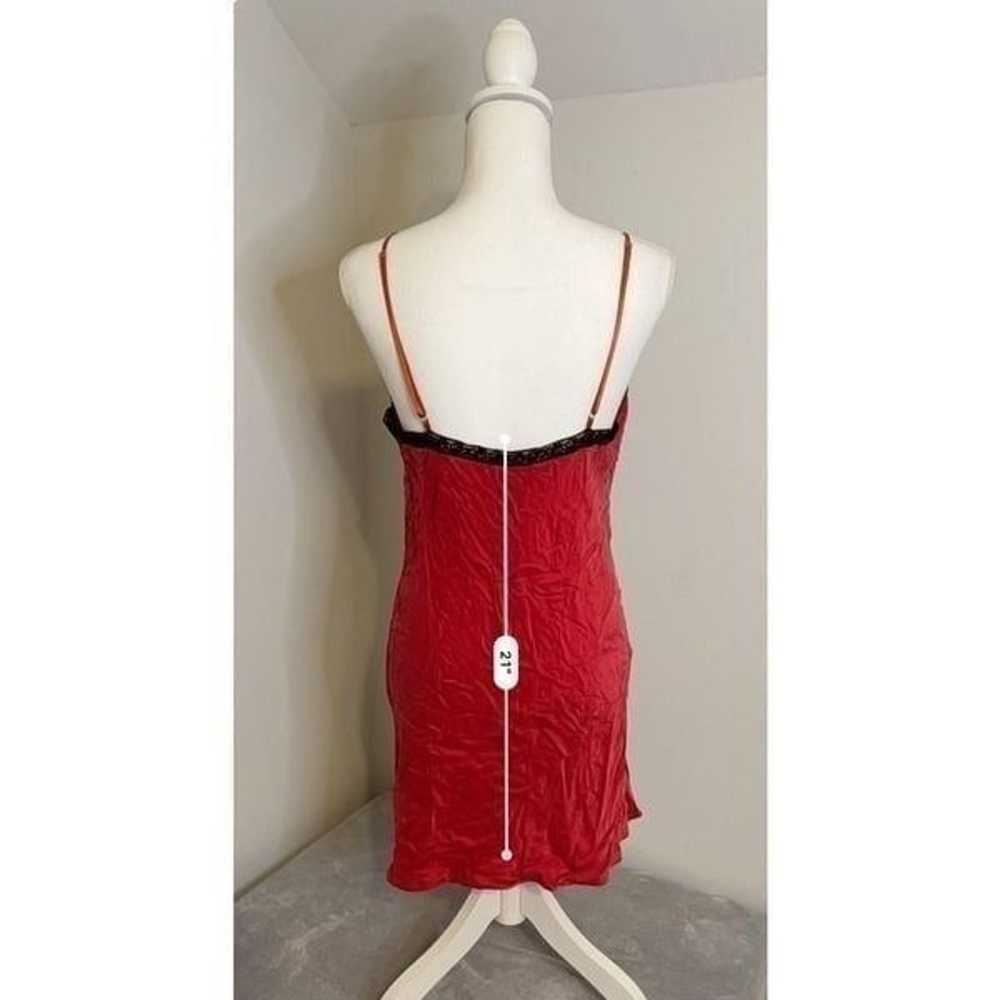 100% Silk Red Lace Chemise Slip Dress Babydoll La… - image 6