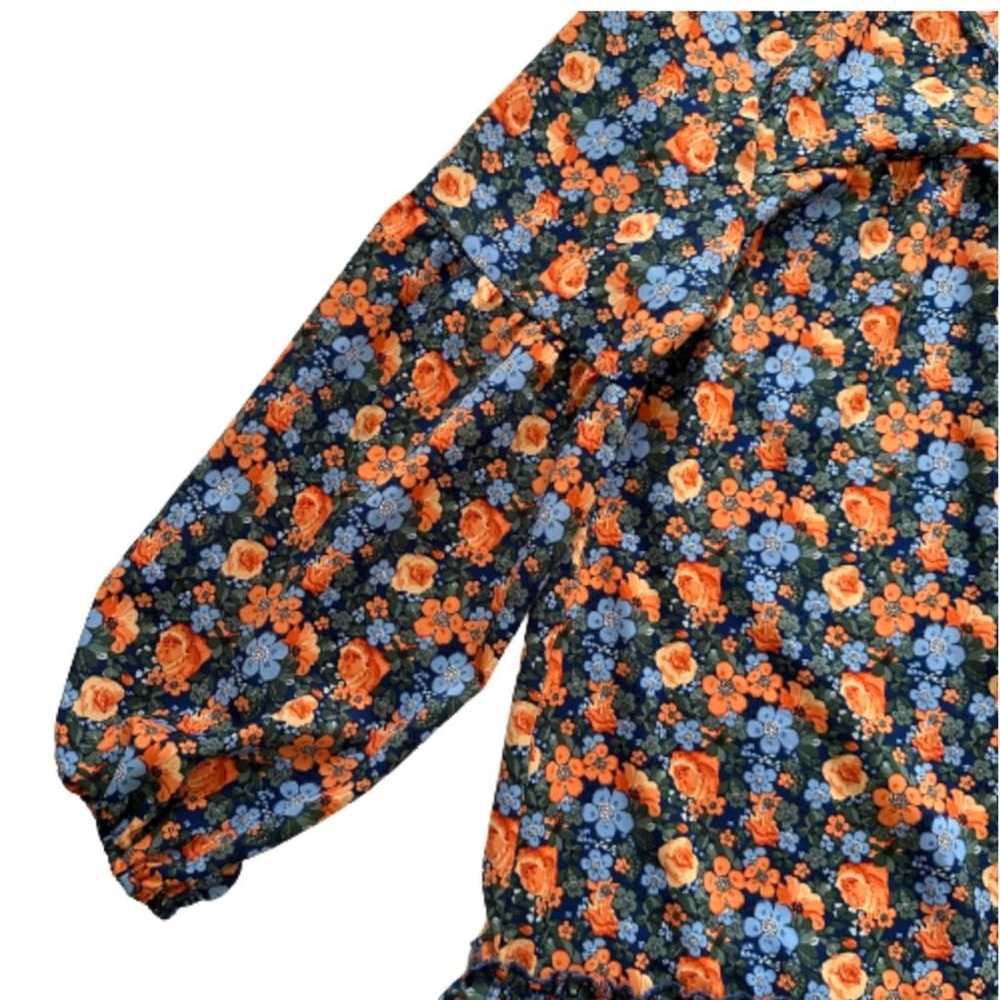 Kirundo Dress Floral Print Long Sleeve Tie Neck R… - image 8