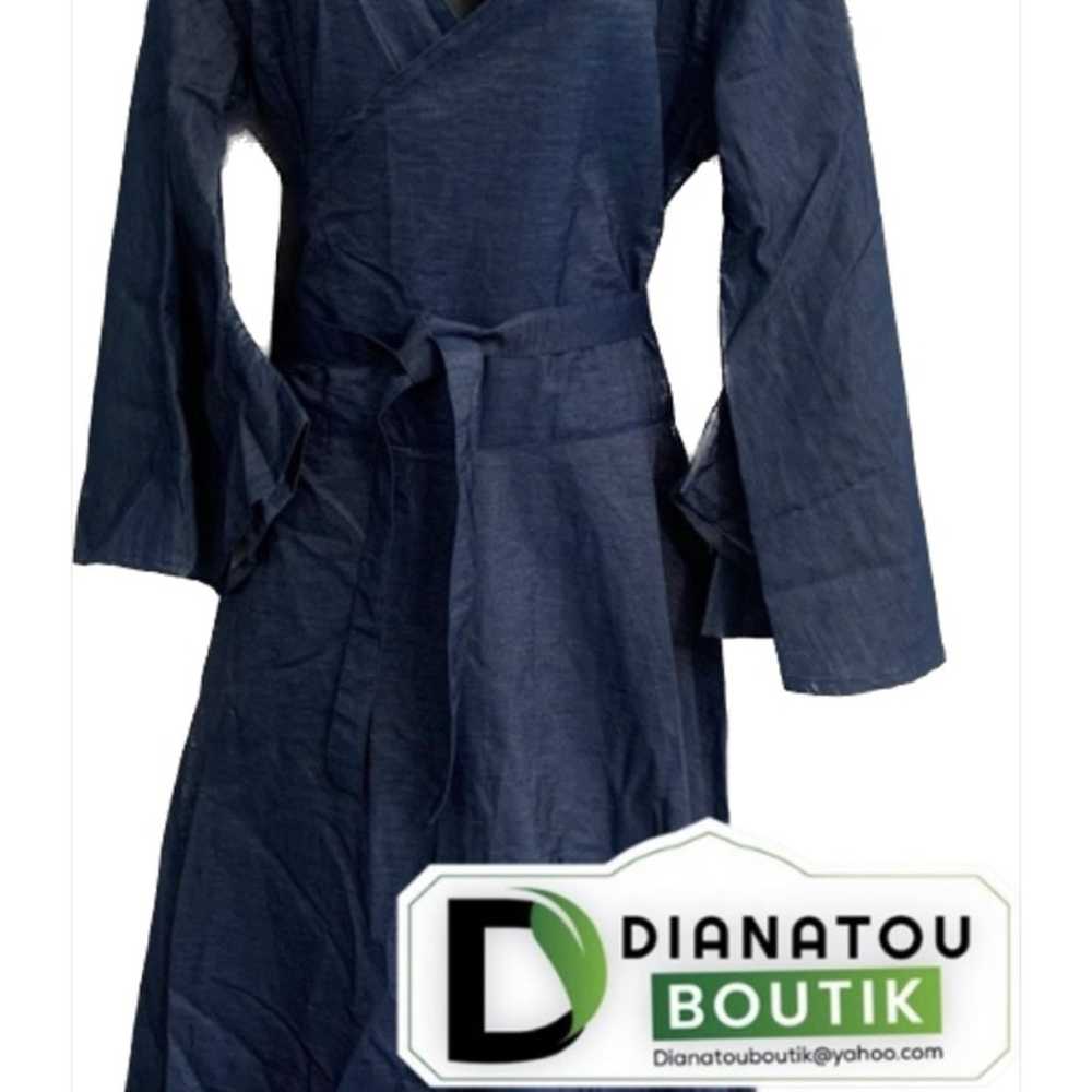 Dianatou Boutik Light Denim Wrap Maxi Dress/Scarf - image 1