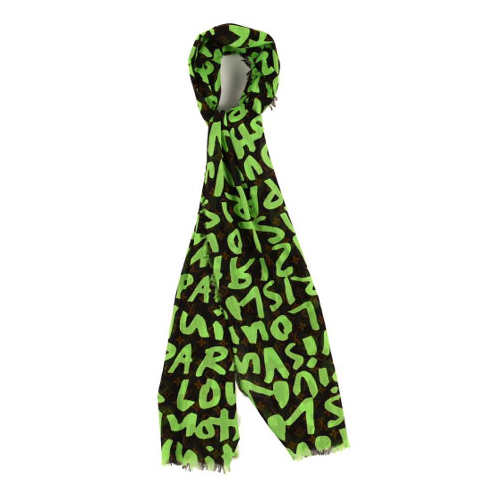 LOUIS VUITTON Cotton Graffiti Pareo Green - image 1