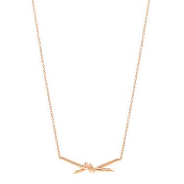 TIFFANY 18K Rose Gold Knot Necklace