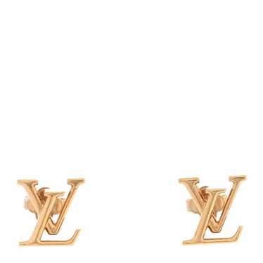 LOUIS VUITTON Metal LV Iconic Earrings Gold - image 1