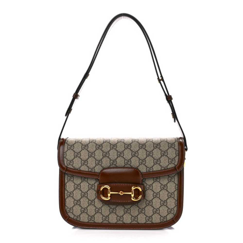 GUCCI GG Supreme Monogram Horsebit 1955 Shoulder … - image 1