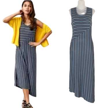 CABI Dia Midi Blue Grey Striped Asymmetric Column… - image 1