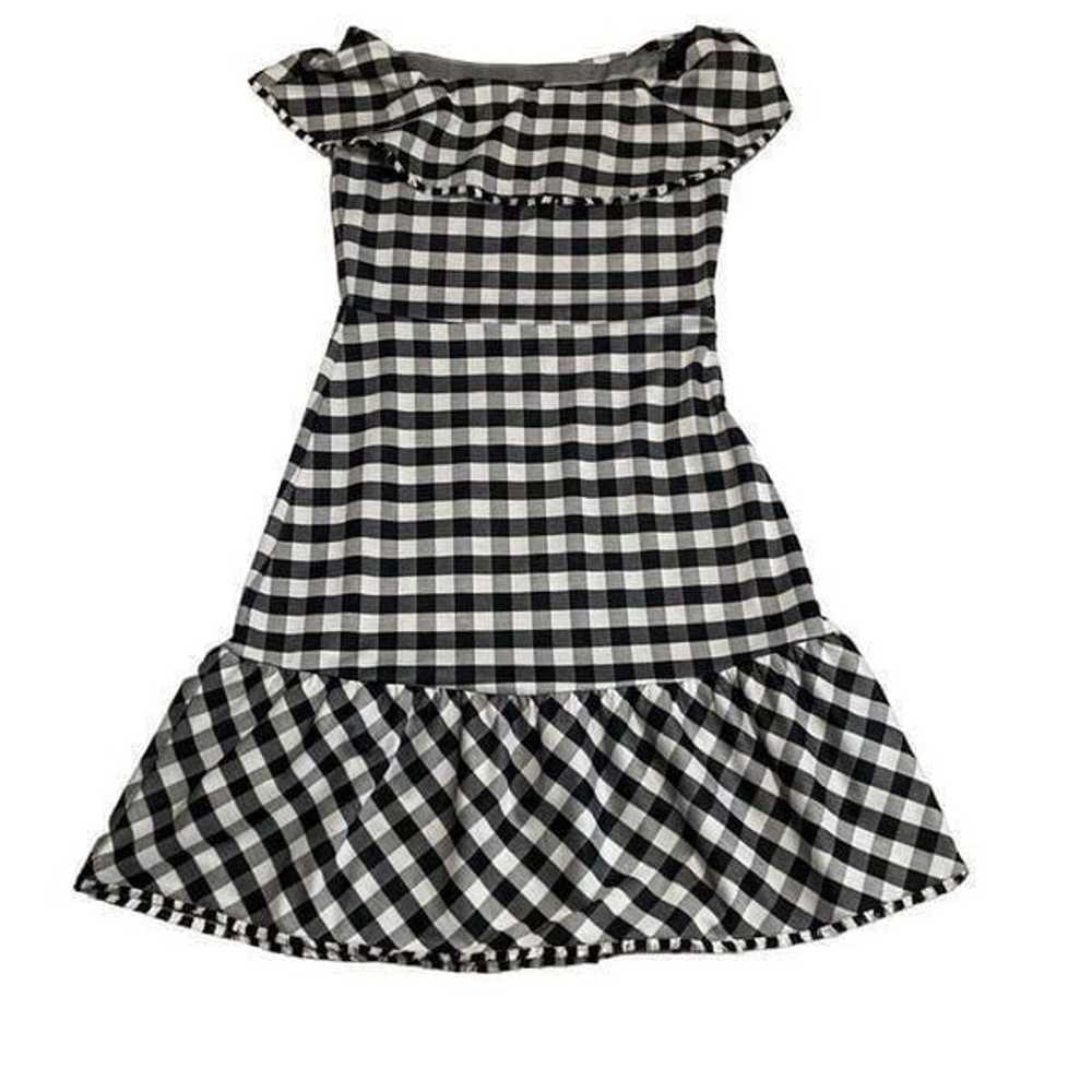 Ann Taylor Black White Gingham Checkered Plaid Of… - image 3