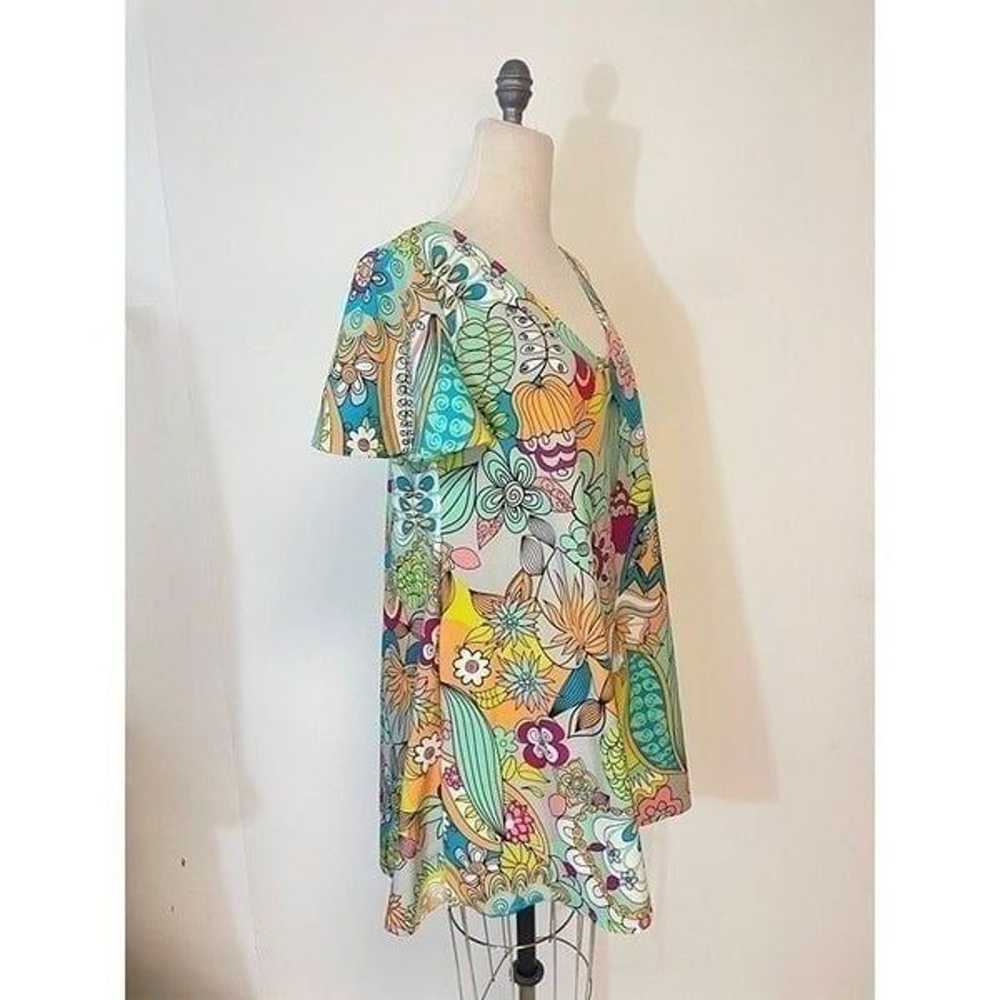 Judith March Retro 60's Floral Swing Dress Large - image 2