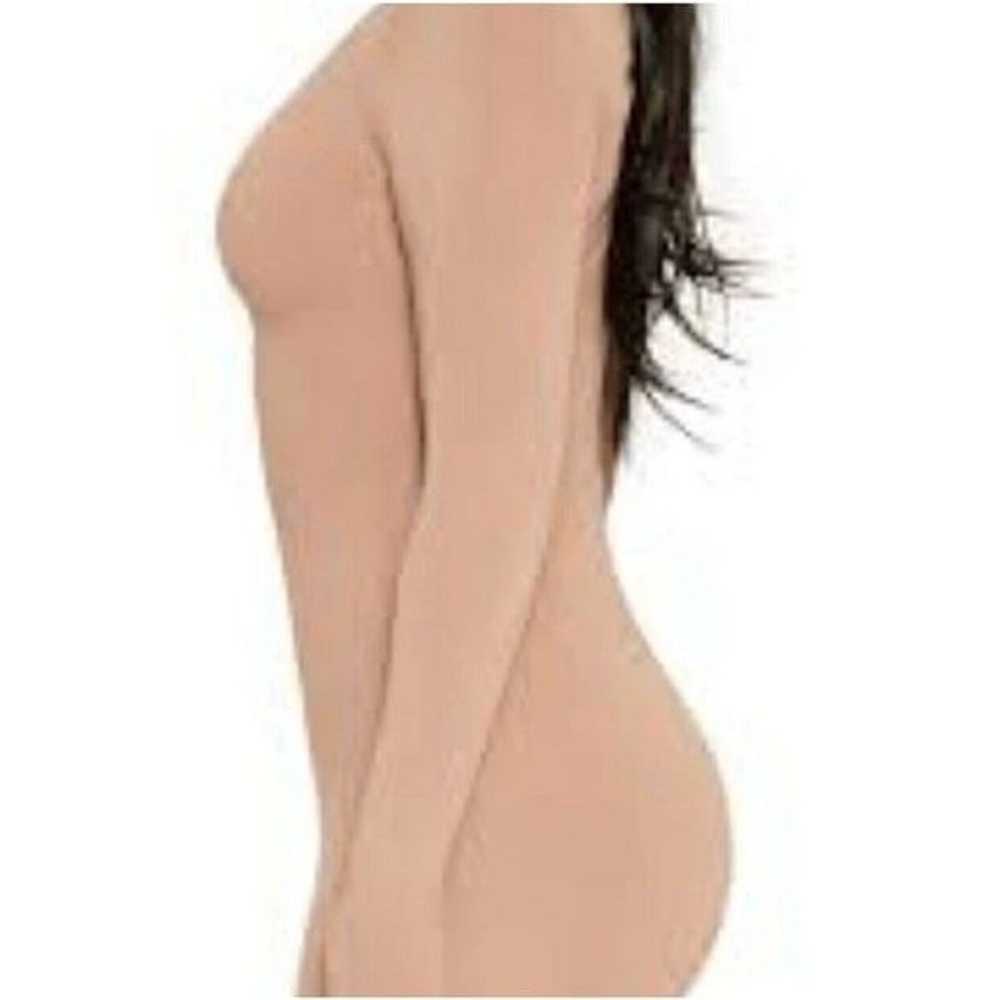 Naked Wardrobe Solid Tan Nude Beige Long Sleeve M… - image 3