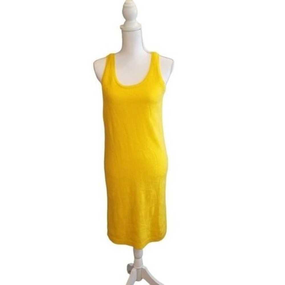 Vintage Womens Yellow Knit Tank Sleeveless Sweate… - image 1