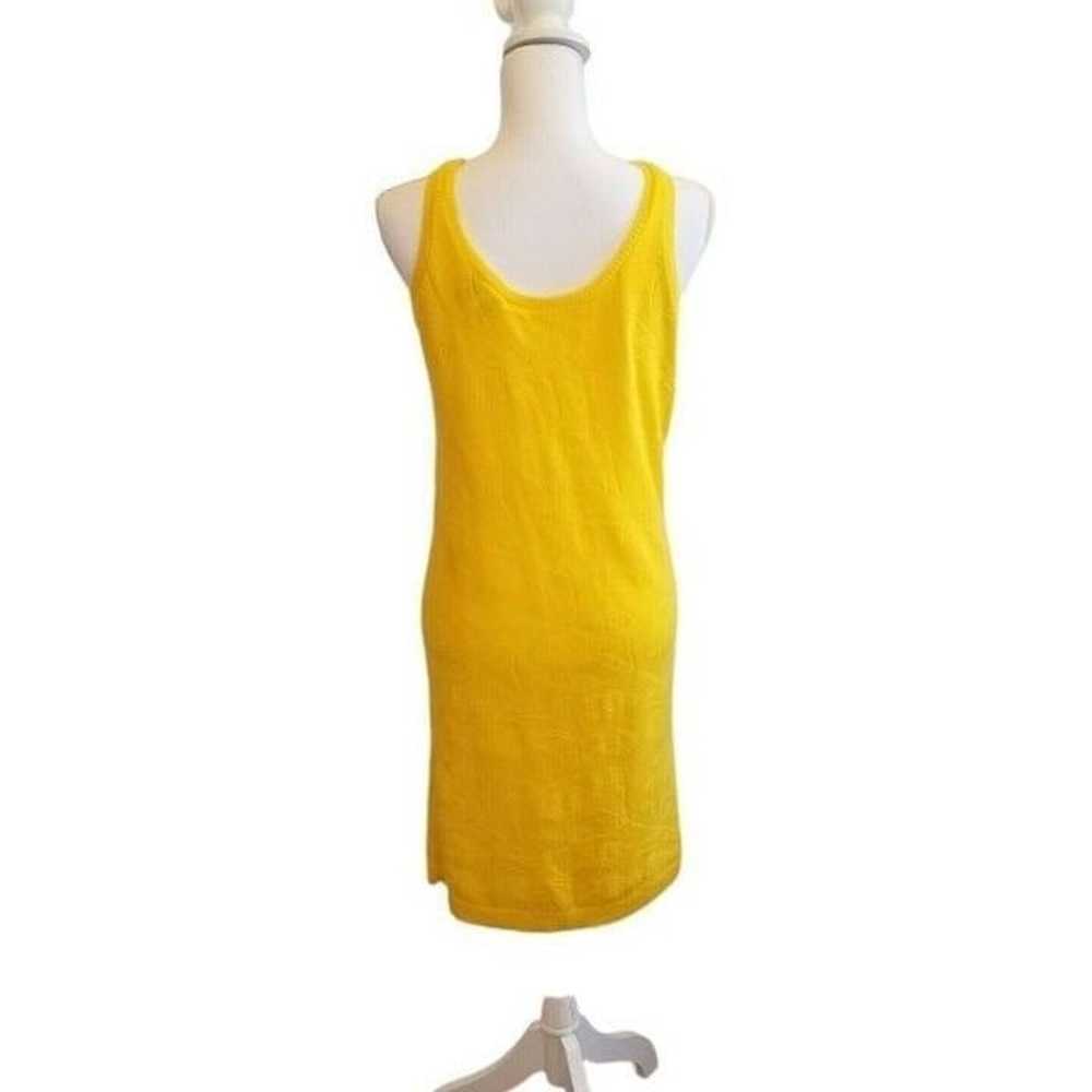 Vintage Womens Yellow Knit Tank Sleeveless Sweate… - image 4