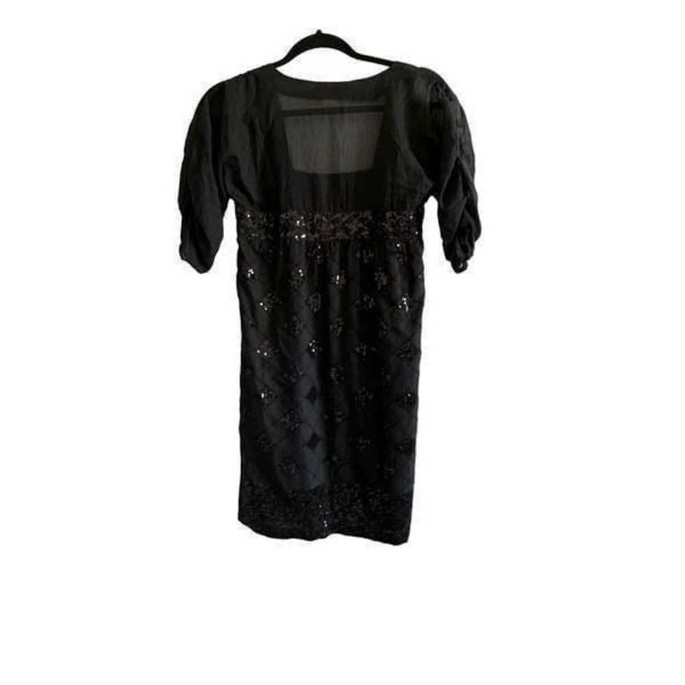 Gold Hawk Black Cotton Silk Black Mini Sequin Coc… - image 2