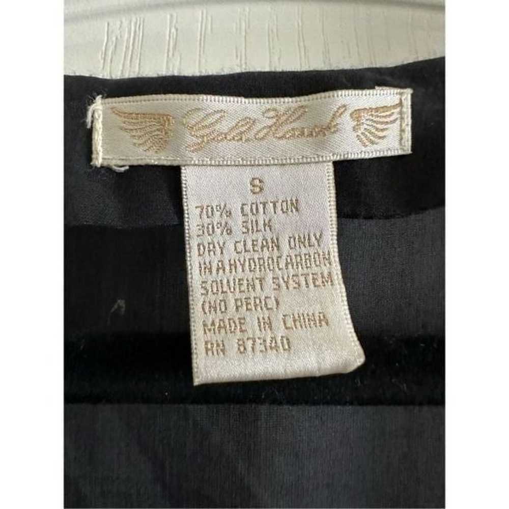 Gold Hawk Black Cotton Silk Black Mini Sequin Coc… - image 3