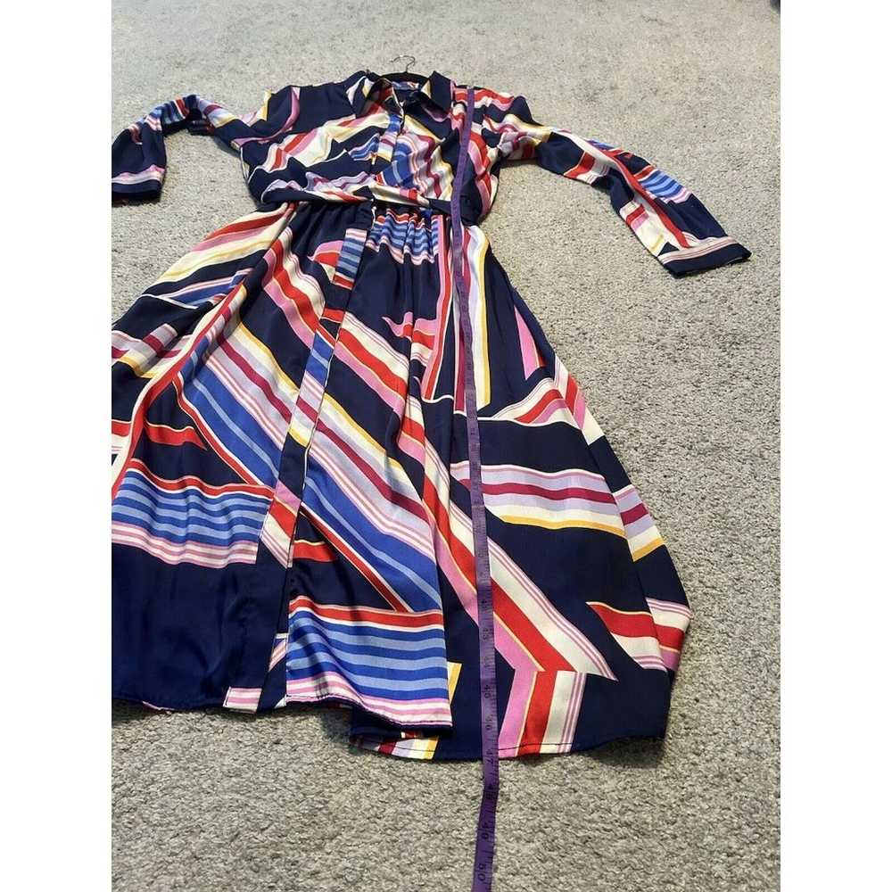JULIA JORDAN Women’s Striped Multicolor Midi Wrap… - image 12