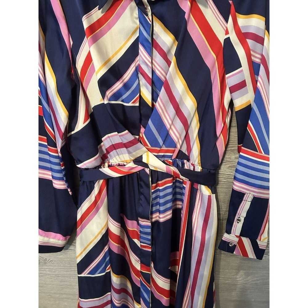 JULIA JORDAN Women’s Striped Multicolor Midi Wrap… - image 3