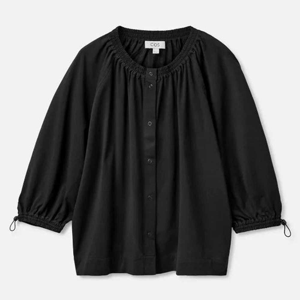 Cos COS Contrast Volume Sleeve Top Black Size L - image 4