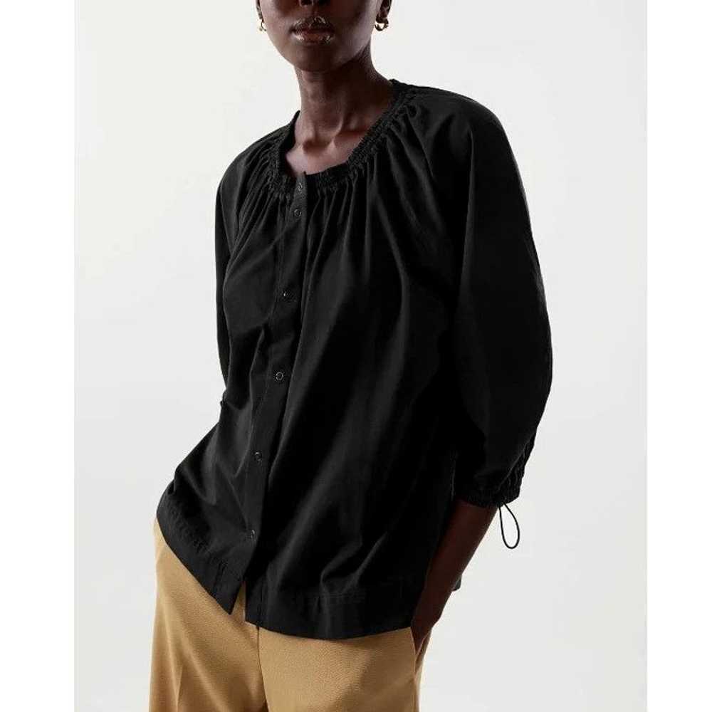 Cos COS Contrast Volume Sleeve Top Black Size L - image 6