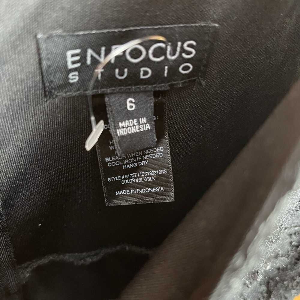 Enfocus Studio Womens Size 6 Black Long Sheer Mes… - image 9