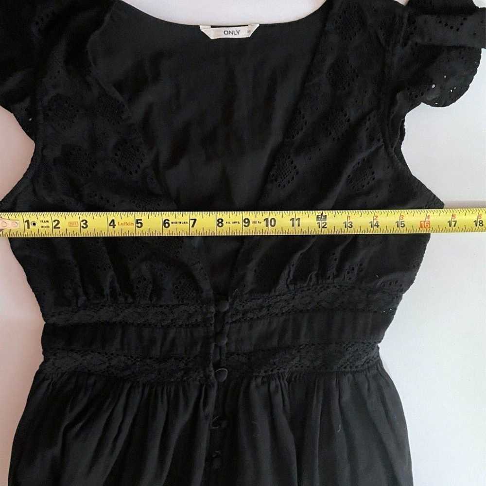 ONLY Boho Fit & Flare Black Dress Size 36/S - image 9