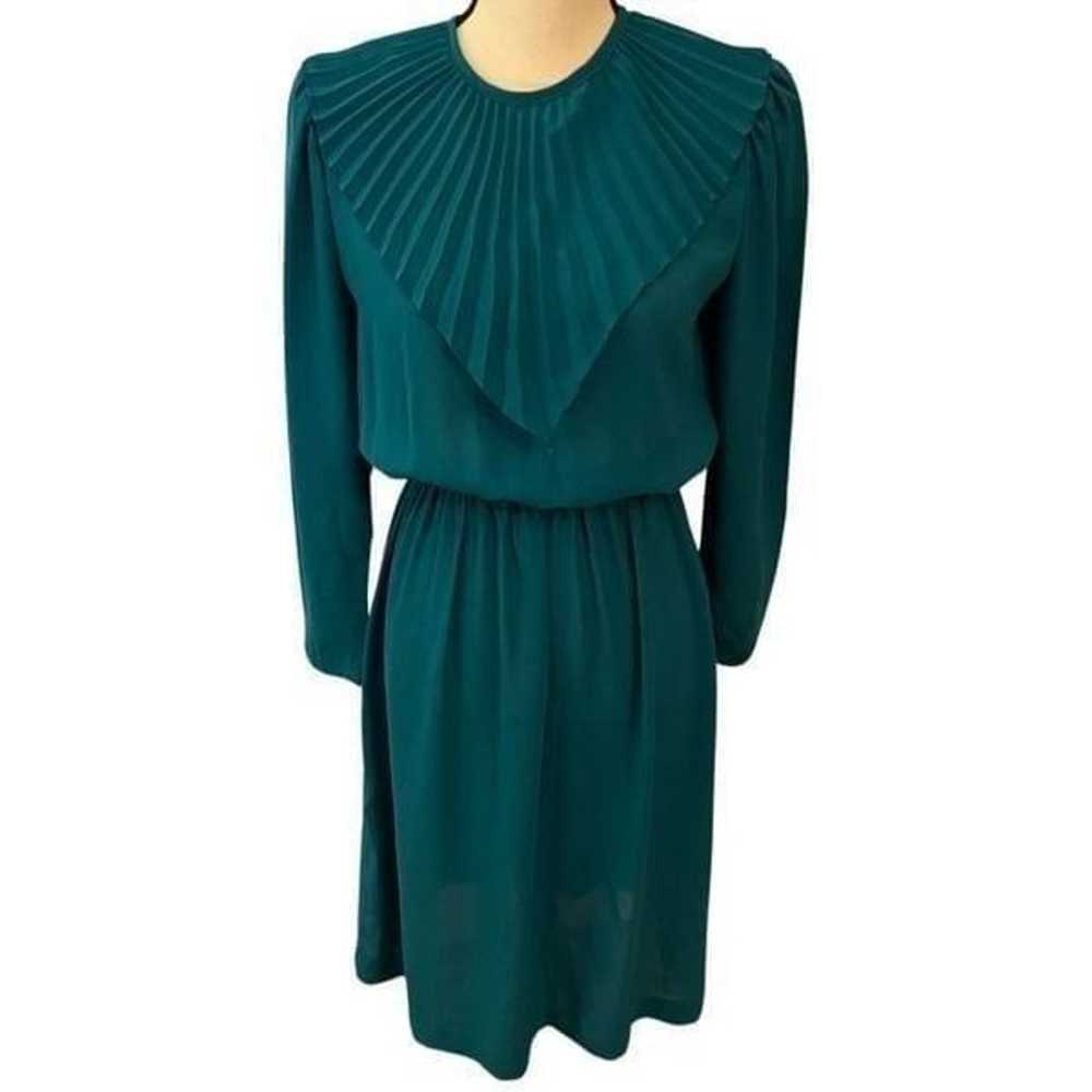 Vtg 70/80 Melissa Lane Pleated Asymmetrical Colla… - image 1