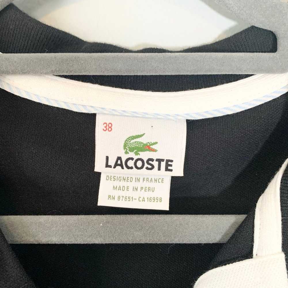 Lacoste black collared pullover pique polo above … - image 5