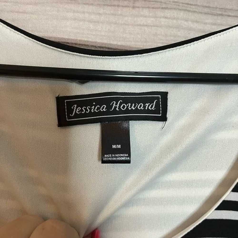 Jessica Howard Black and White Striped Sleeveless… - image 2
