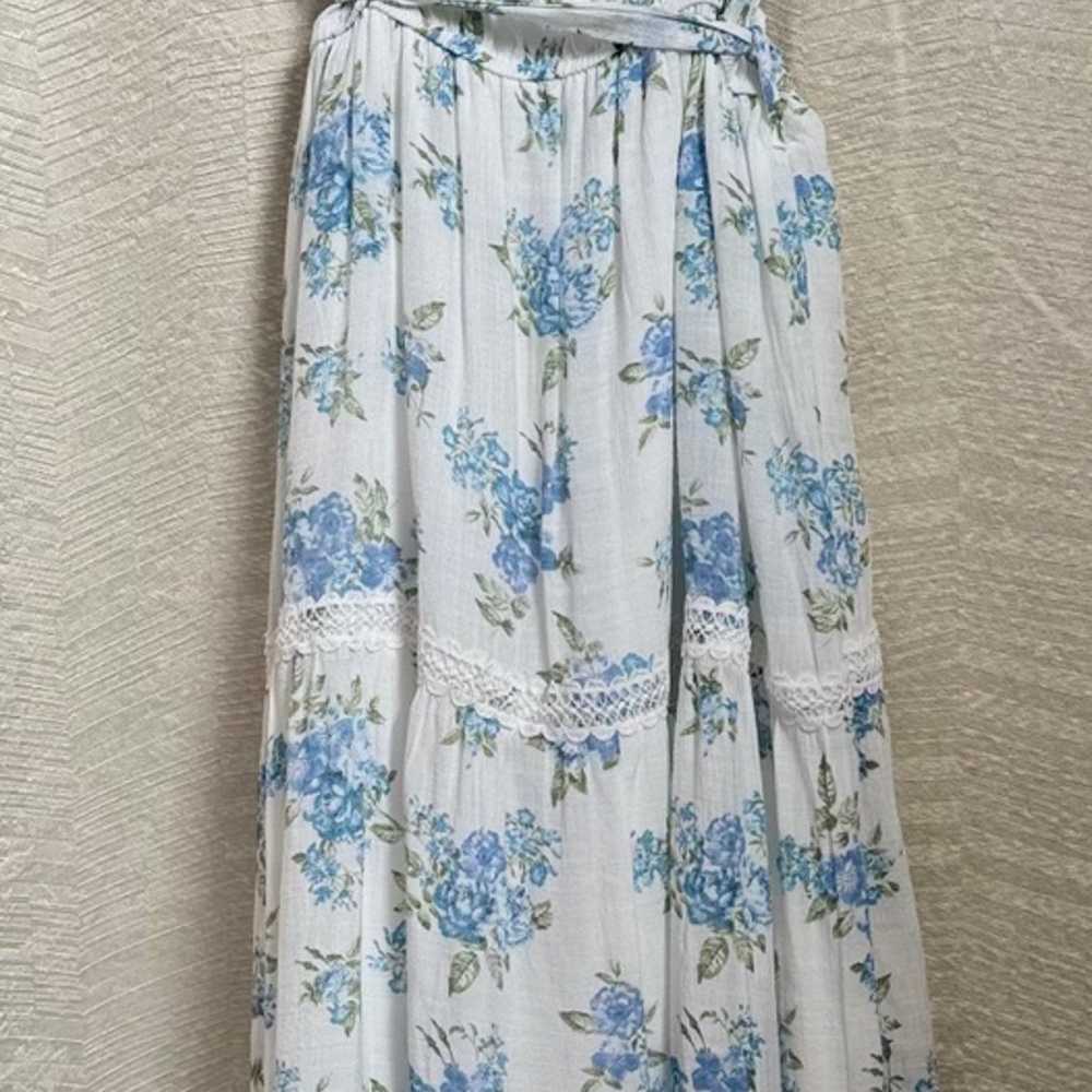 Mine Midi Dress blue and white - image 11