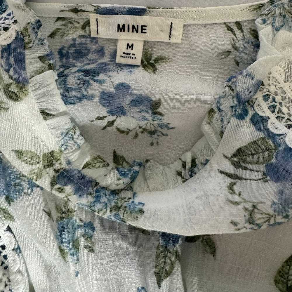 Mine Midi Dress blue and white - image 5
