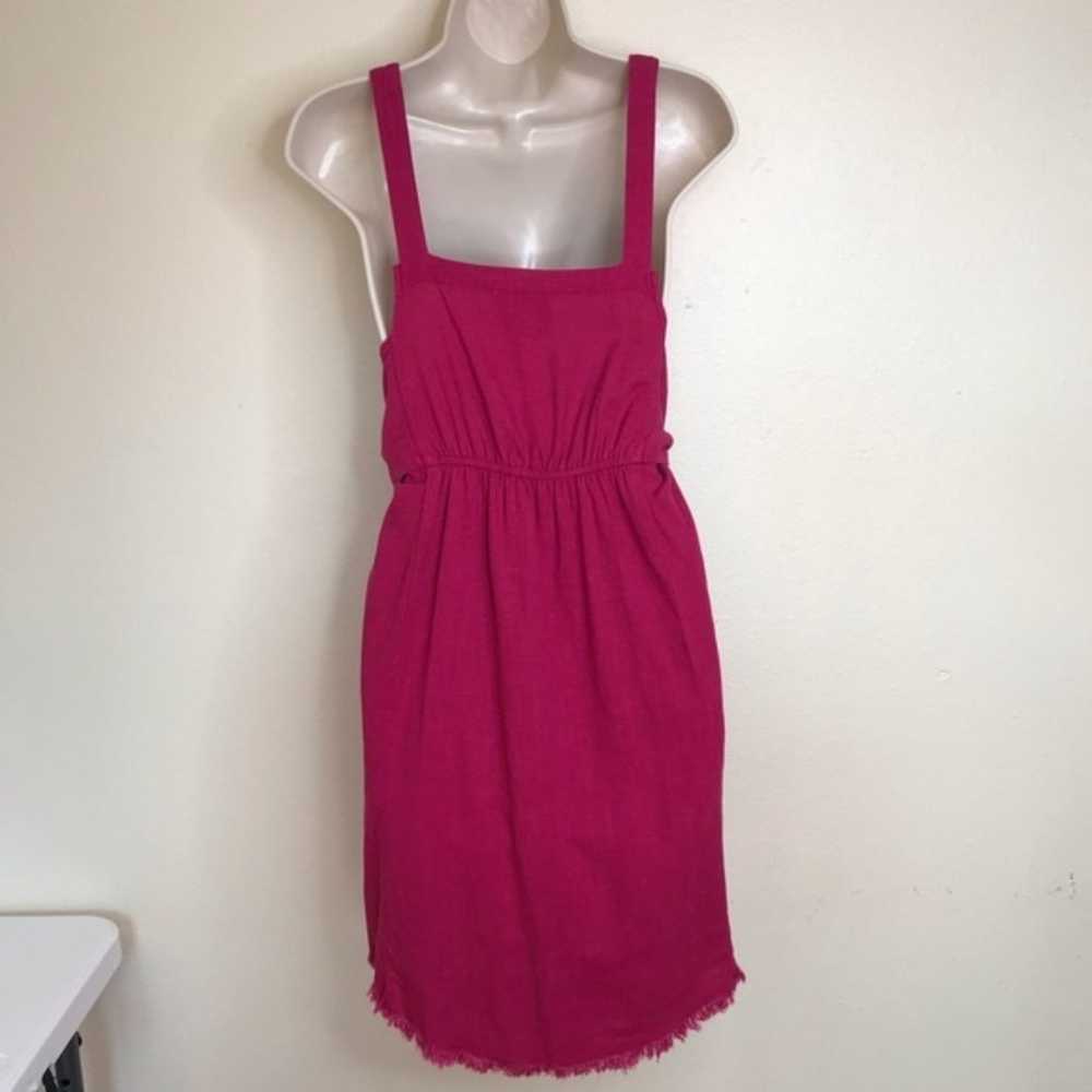 Hayden Sleeveless Pink Linen Blend Tie Wrap Waist… - image 3