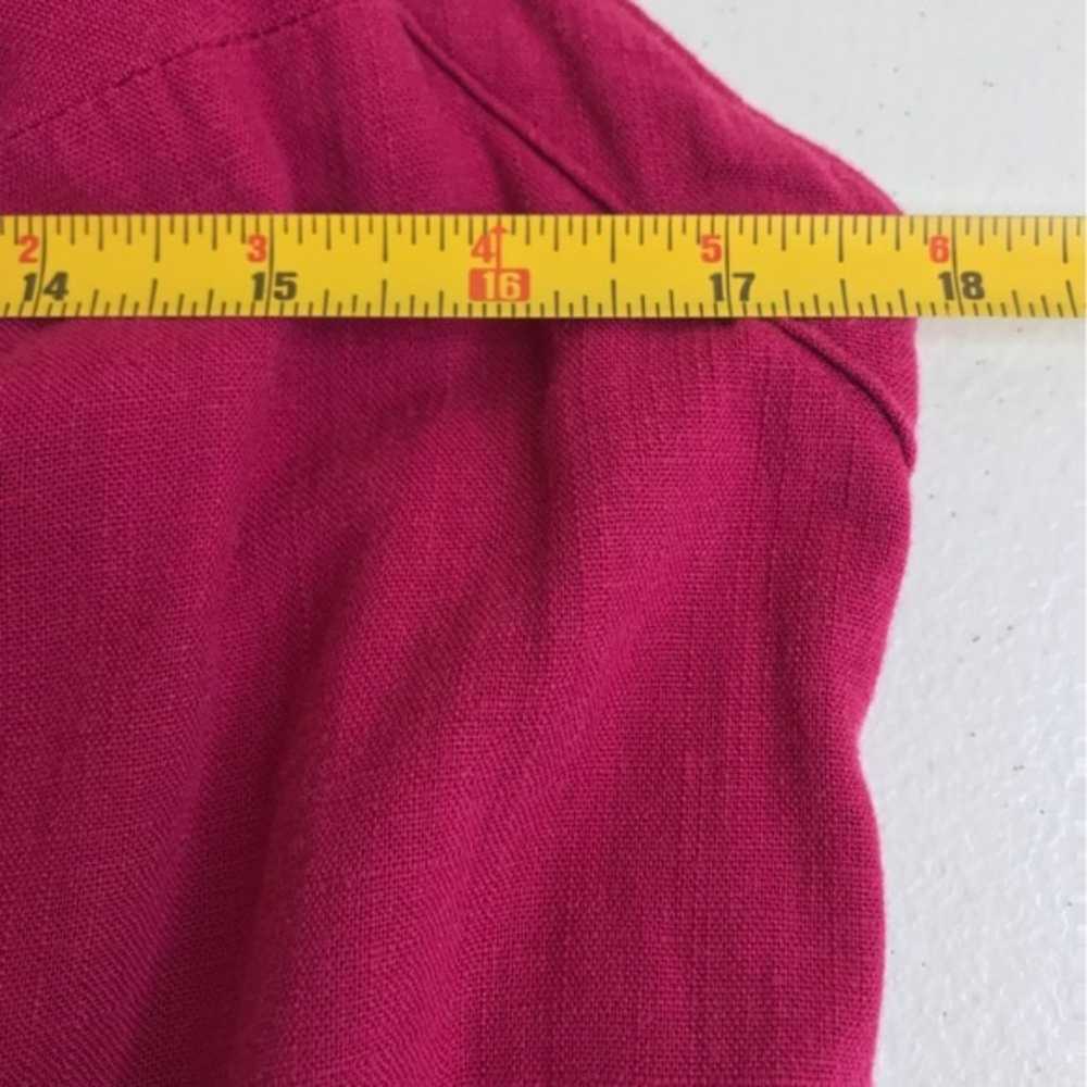 Hayden Sleeveless Pink Linen Blend Tie Wrap Waist… - image 5