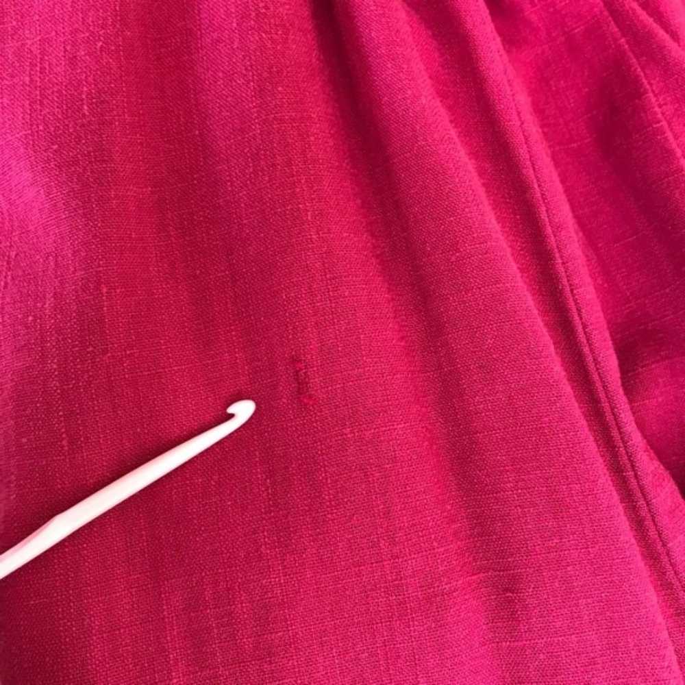 Hayden Sleeveless Pink Linen Blend Tie Wrap Waist… - image 9