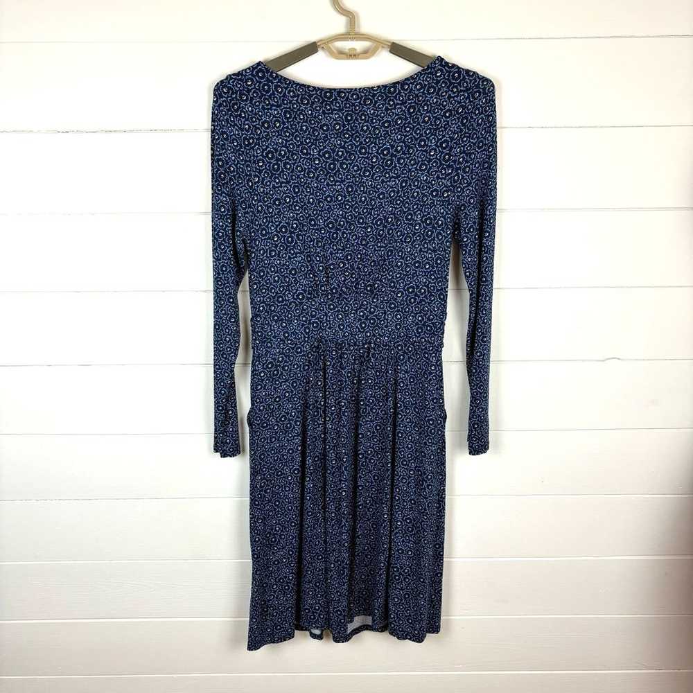 Boden Abigail Jersey Knit Dress US 8 blue floral … - image 2