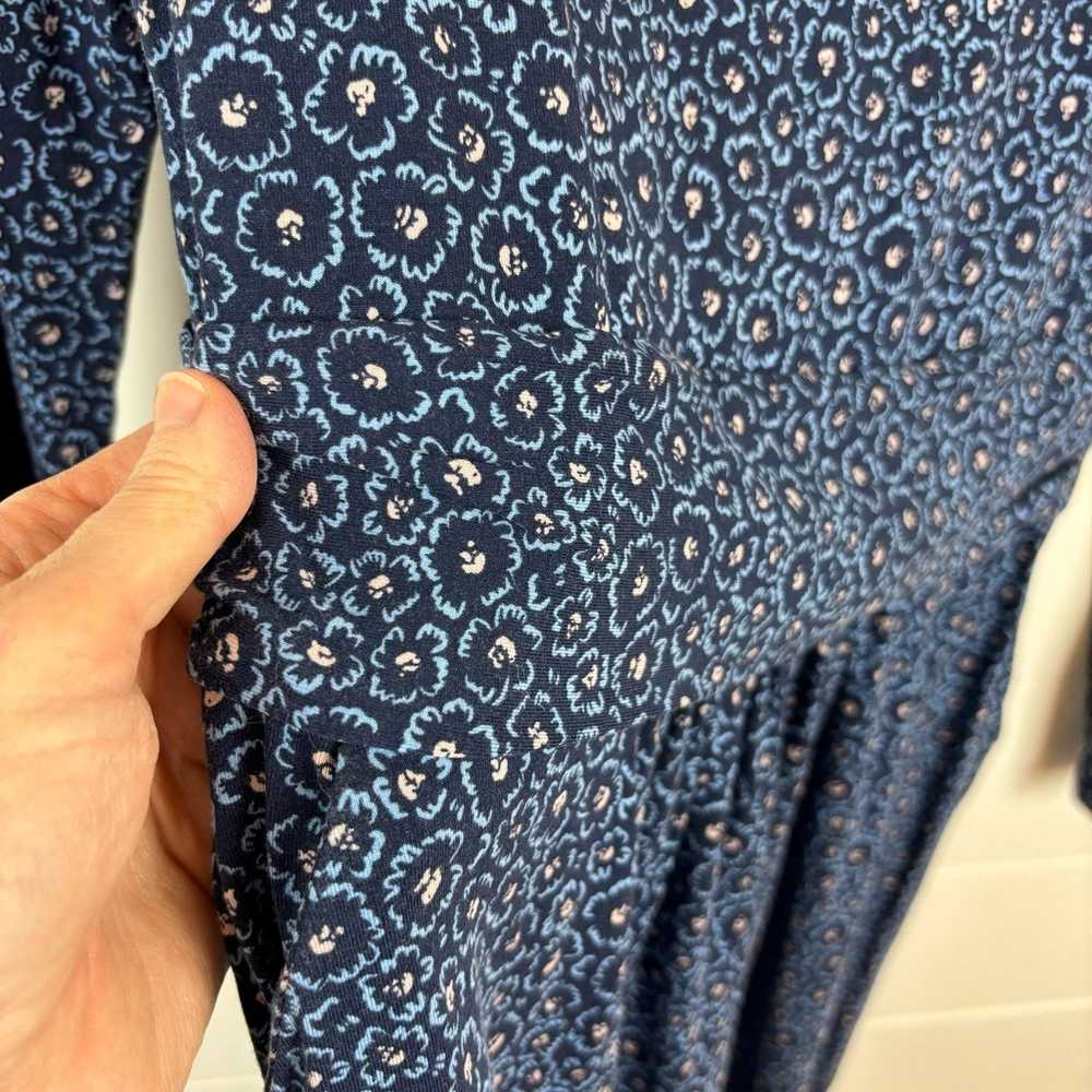 Boden Abigail Jersey Knit Dress US 8 blue floral … - image 4