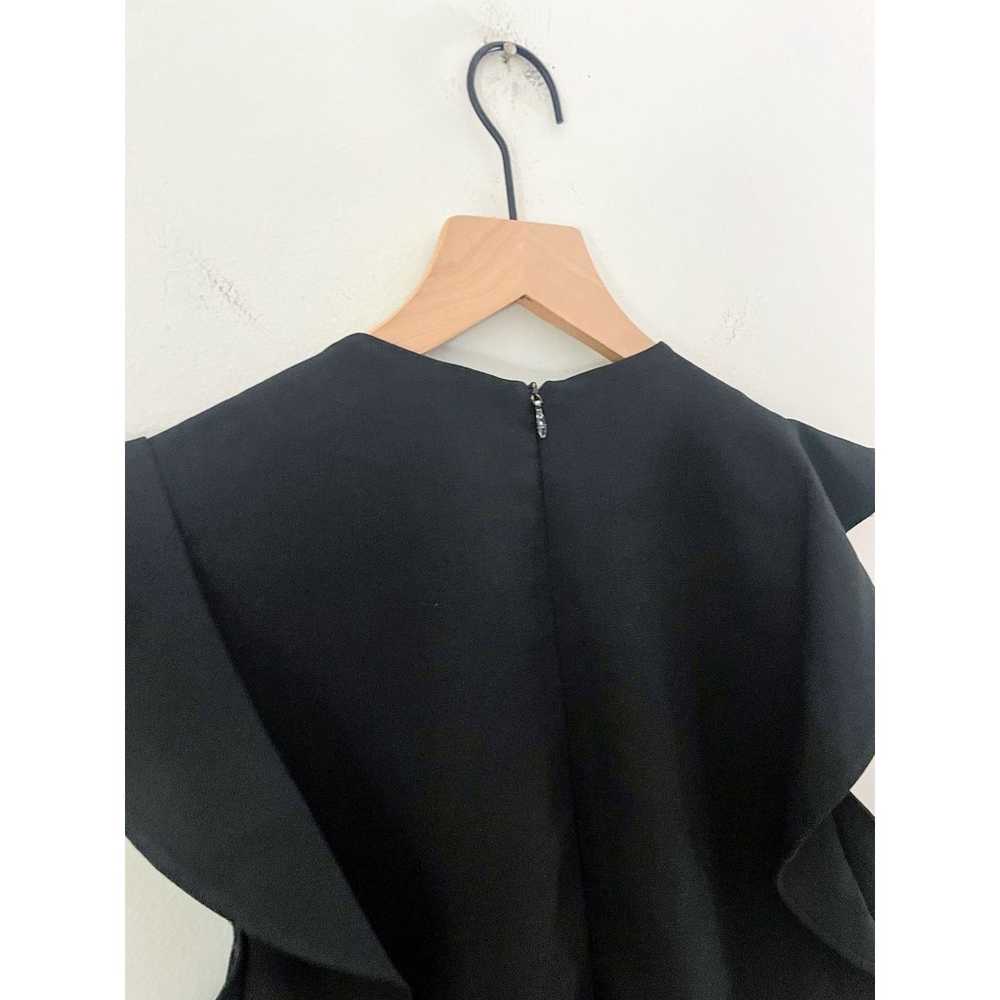 Zara Sleeveless Ruffle Black Sheath Dress Medium … - image 6