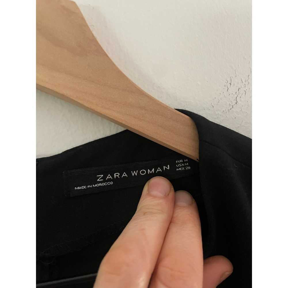 Zara Sleeveless Ruffle Black Sheath Dress Medium … - image 7