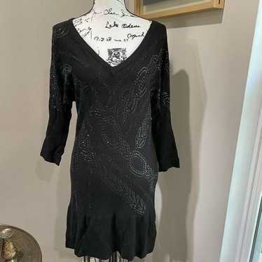 CACHE Black Sweater Dress