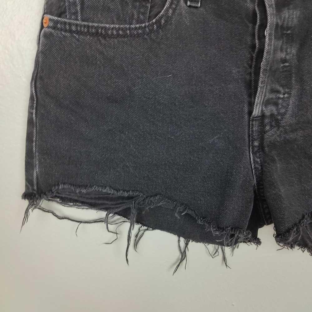 Levi's Levis 501 Jean Shorts Womens 27 Black Wash… - image 3