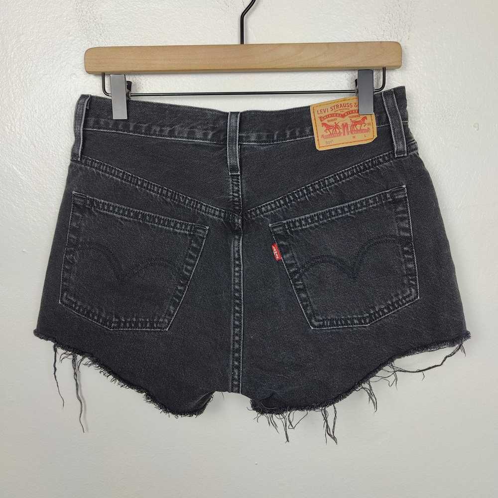 Levi's Levis 501 Jean Shorts Womens 27 Black Wash… - image 4