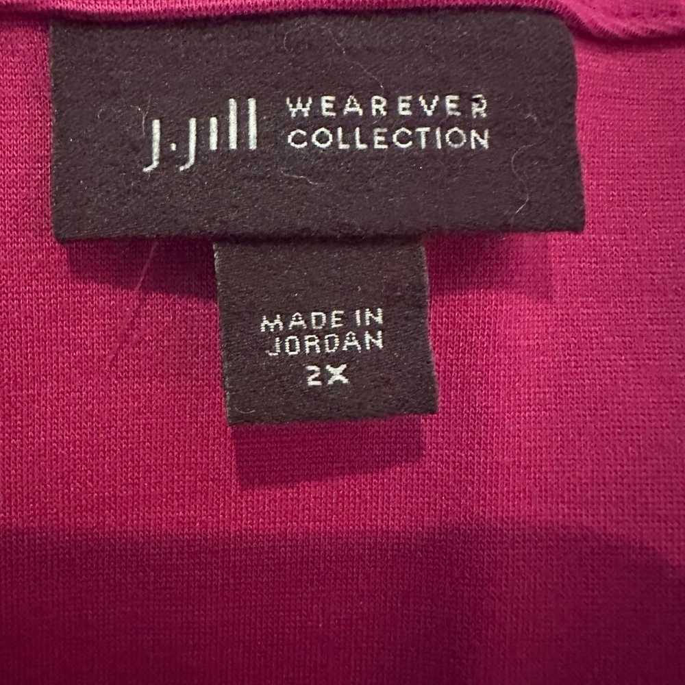 J. Jill wearever v neck t shirt pocket dress rasp… - image 5