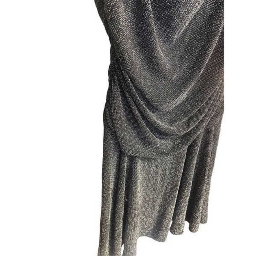 Ashley Stewart black and silver drop waist dress … - image 2