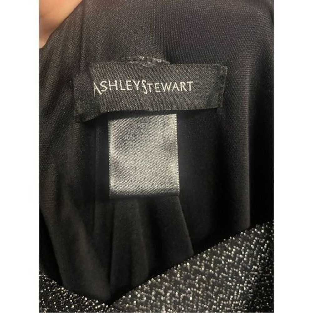 Ashley Stewart black and silver drop waist dress … - image 4