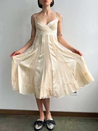 Vintage Diane von Furstenberg Silk Dress - Ecru