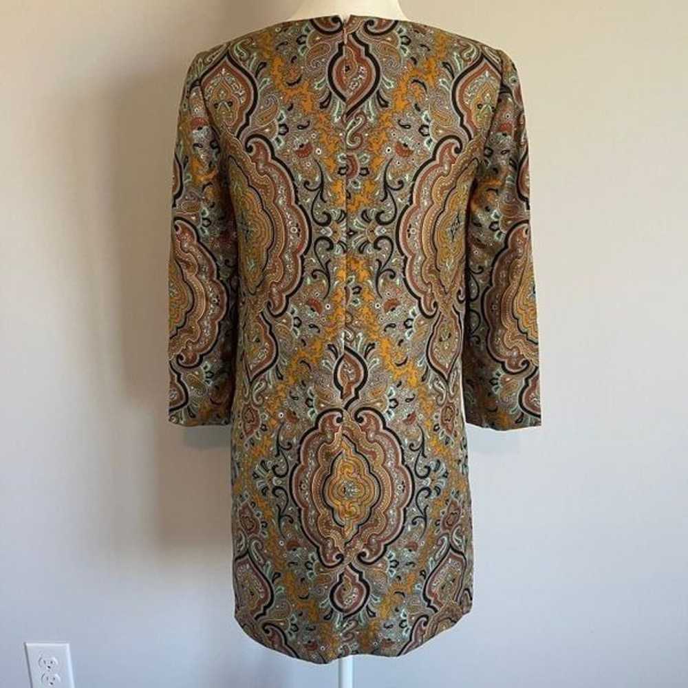 J. Crew Paisley Patterned Colorful Silk Dress - image 3