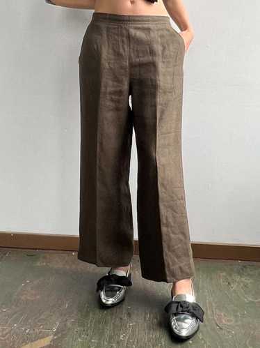 Vintage Linen Trousers - Nutmeg - image 1