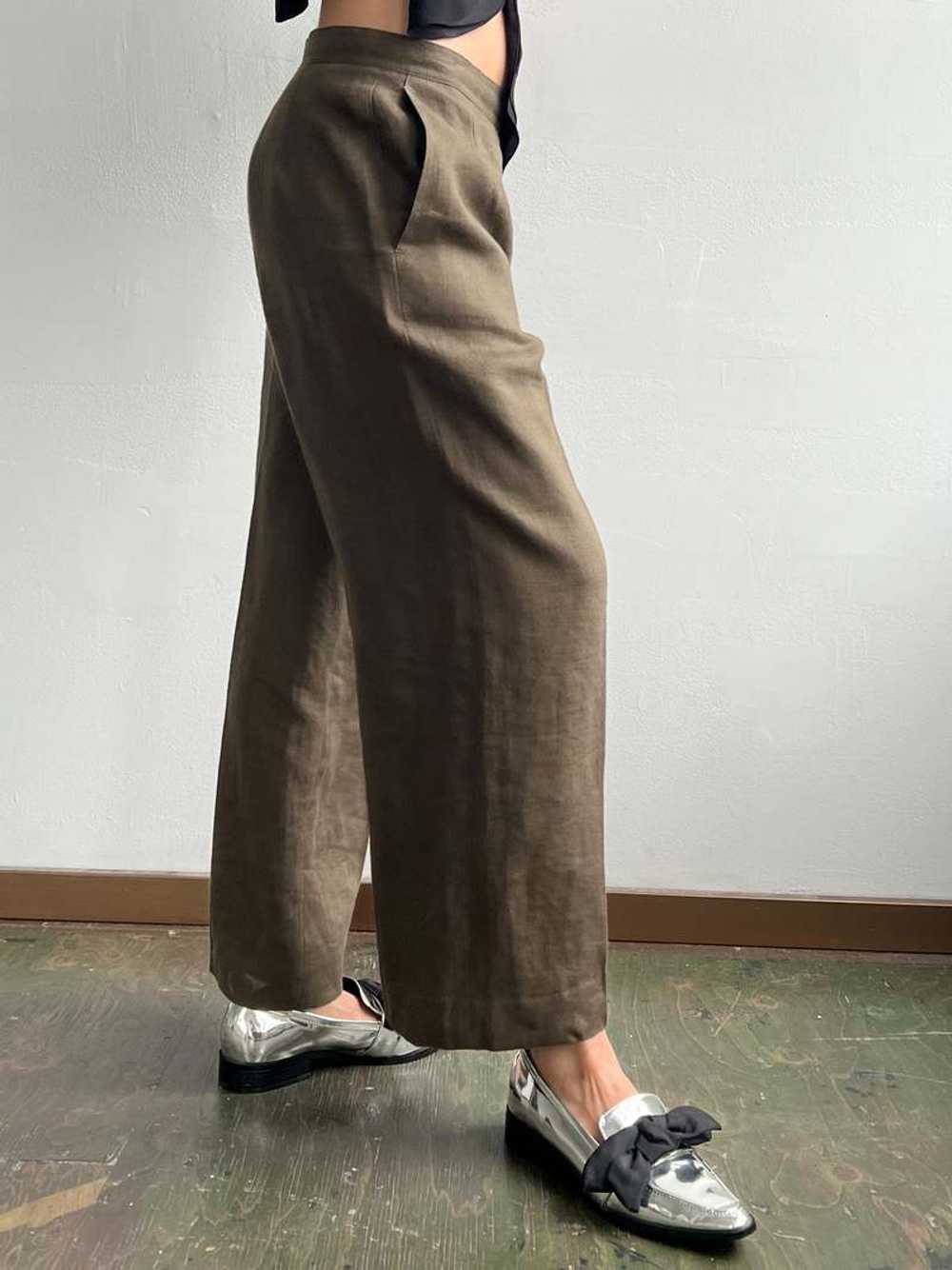 Vintage Linen Trousers - Nutmeg - image 4