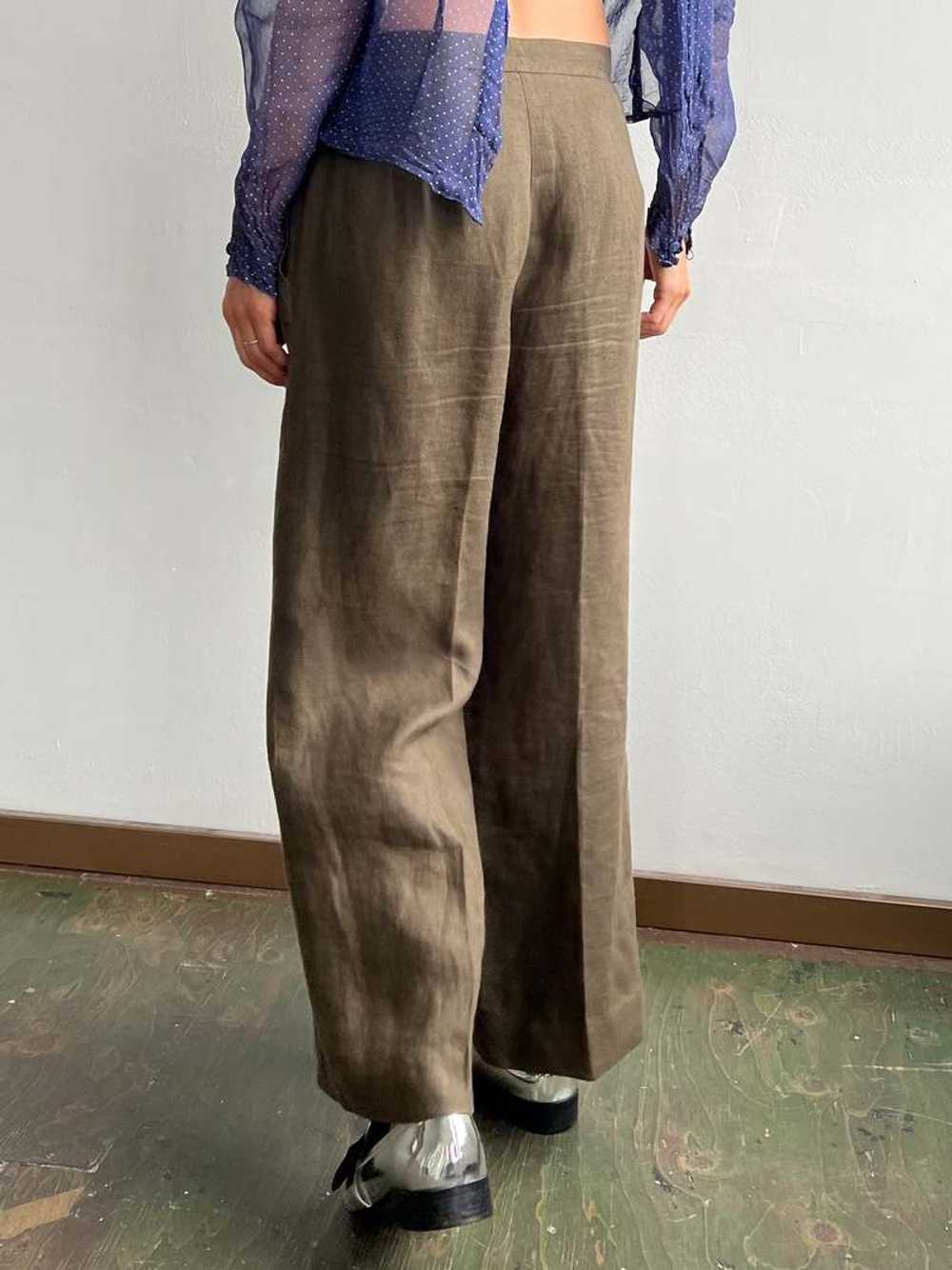 Vintage Linen Trousers - Nutmeg - image 6