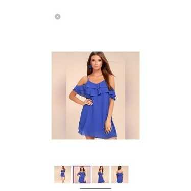 Lulu’s Impress the Best Dress Size S Royal blue r… - image 1