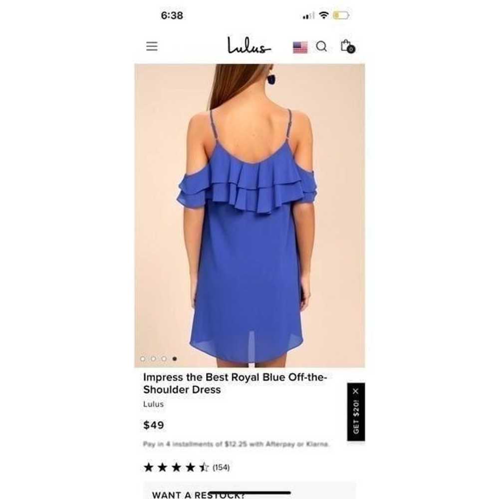 Lulu’s Impress the Best Dress Size S Royal blue r… - image 2