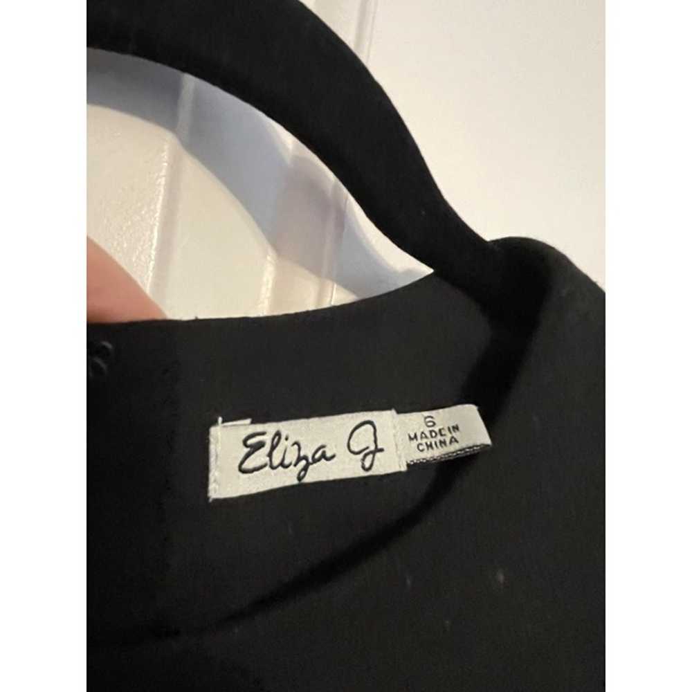 Eliza J black ponte fit and flare dress 6 - image 4