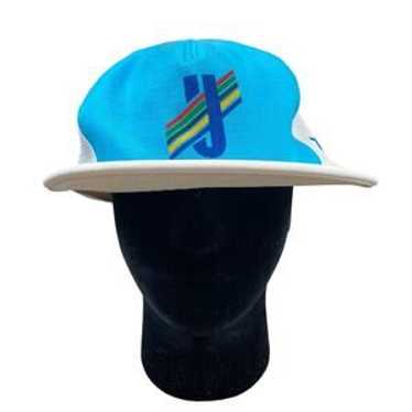 帽子 (vintage)80s asics light blue design cap vintage)80s asics light blue design cap