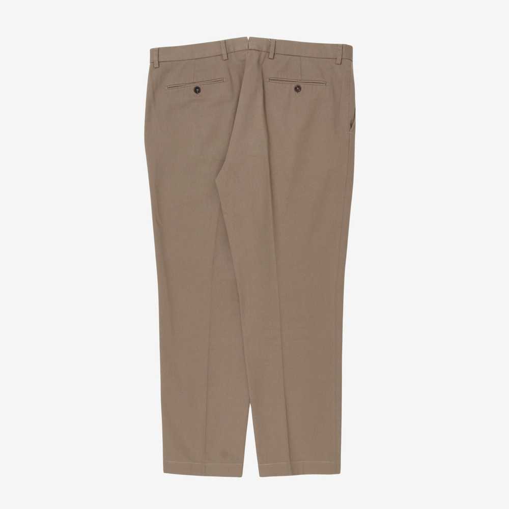 Anglo Italian Flat Front Cotton Trouser - image 2